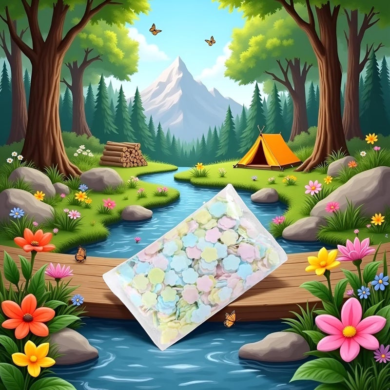 Mioaoa 1000 Sheets Floral Paper Soap Sheets, Colorful Flower Shape Portable Disposable Travel Hiking Washing Hand Bath Toiletry Portable Gentle Papers for Women Soap Fragrance - Image 4