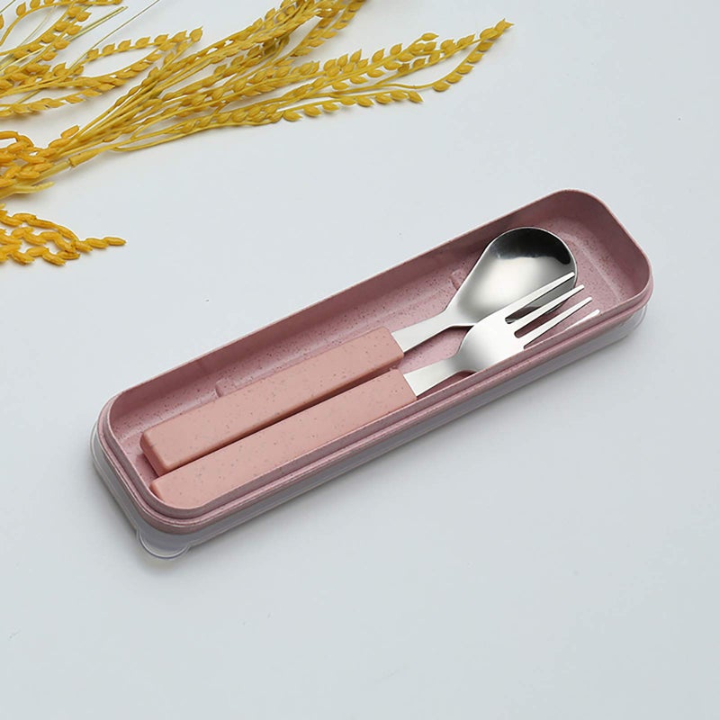 VANRA 2-Piece Children Flatware Set 18/10 Stainless Steel Child Tableware Set Silver Cutlery Set Silverware Dinner Utensils Spoon Fork Set with Travel Case for Kids (Chrome Finished) (Pink) - Image 5