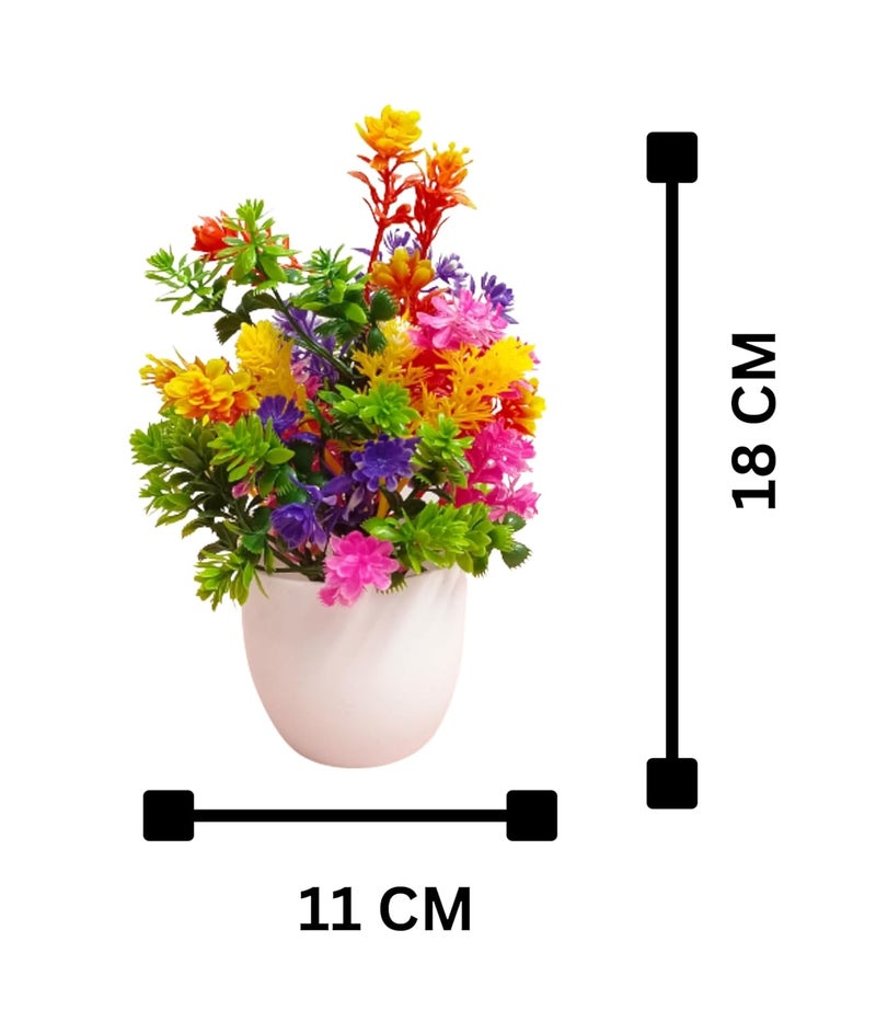 Dekorly Artificial Potted Plants, 8 Pack Artificial Plastic Eucalyptus Plants Small Indoor Potted Houseplants, Small Faux Plants for Home Decor Bathroom Office Farmhouse (Multi-B) - Image 2