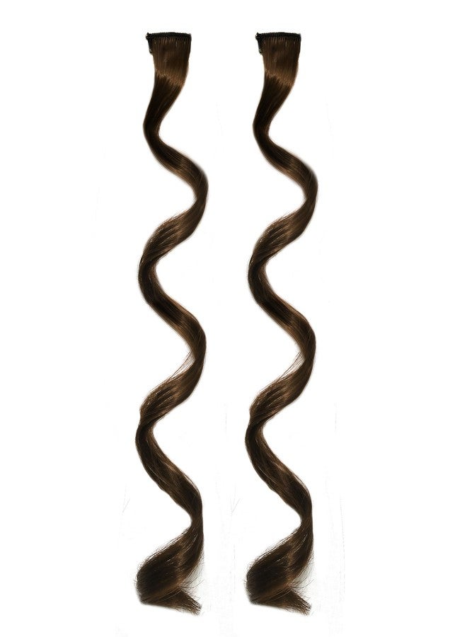 رابيدز فلو مجموعة رابيدز فلو® من 6 قطع من الشعر المجعد الملون/وصلات الشعر للنساء والفتيات، شعر طبيعي لإبراز الشعر (بني مجعد) - Image 4