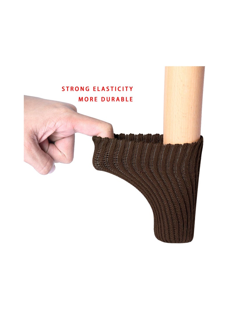 KASTWAVE Chair Leg Socks KASTWAVE 16 Pcs High Elastic Knitted Chair Leg Floor Protectors, Thickening Furniture Socks, Coffee Chair Leg Covers Set, Move Easily and Reduce Noise - Image 5