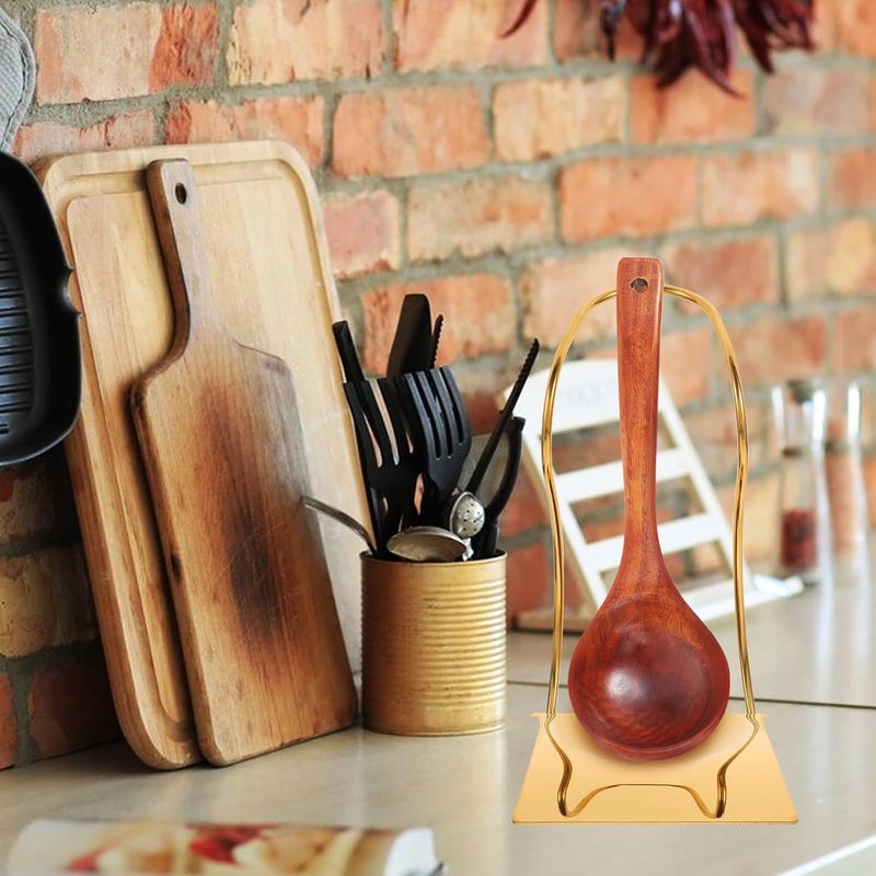 Stainless Steel Spoon Holder Ladle Stand Upright Crab Spoon Holder Kitchen Accessories Gold Scoop Storage Rack for Cooking Pot and Dinner Use - Image 5