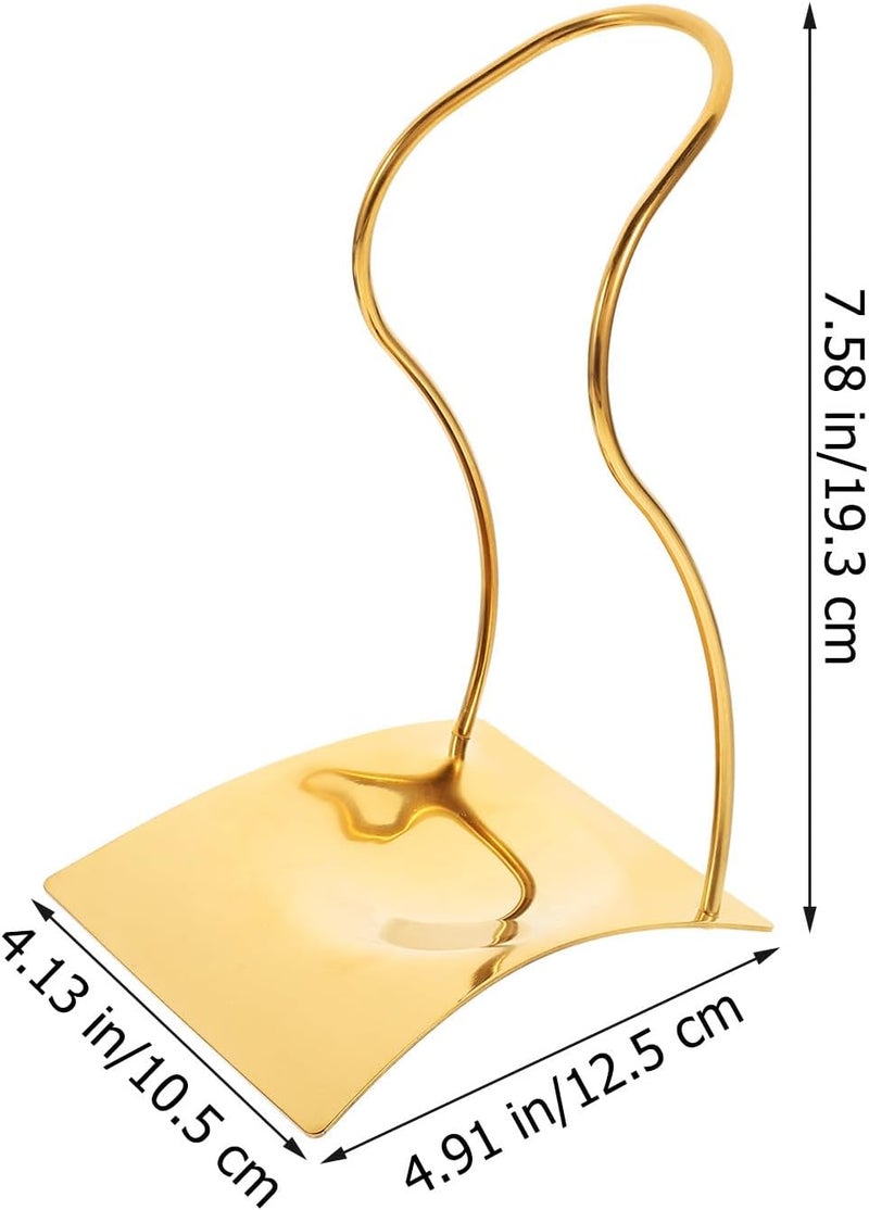 Stainless Steel Spoon Holder Ladle Stand Upright Crab Spoon Holder Kitchen Accessories Gold Scoop Storage Rack for Cooking Pot and Dinner Use - Image 2