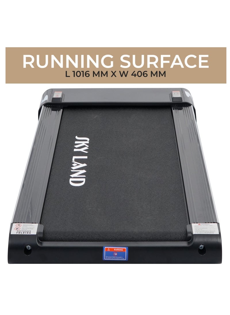 Sky Land 2-in-1 Treadmill & Walking Pad | Foldable Running Machine with 4HP Motor, FS App & 12 Programs, Compact Under-Desk Treadmill for Home & Office – EM-1287-G | جهاز السير المتحرك  - Image 4