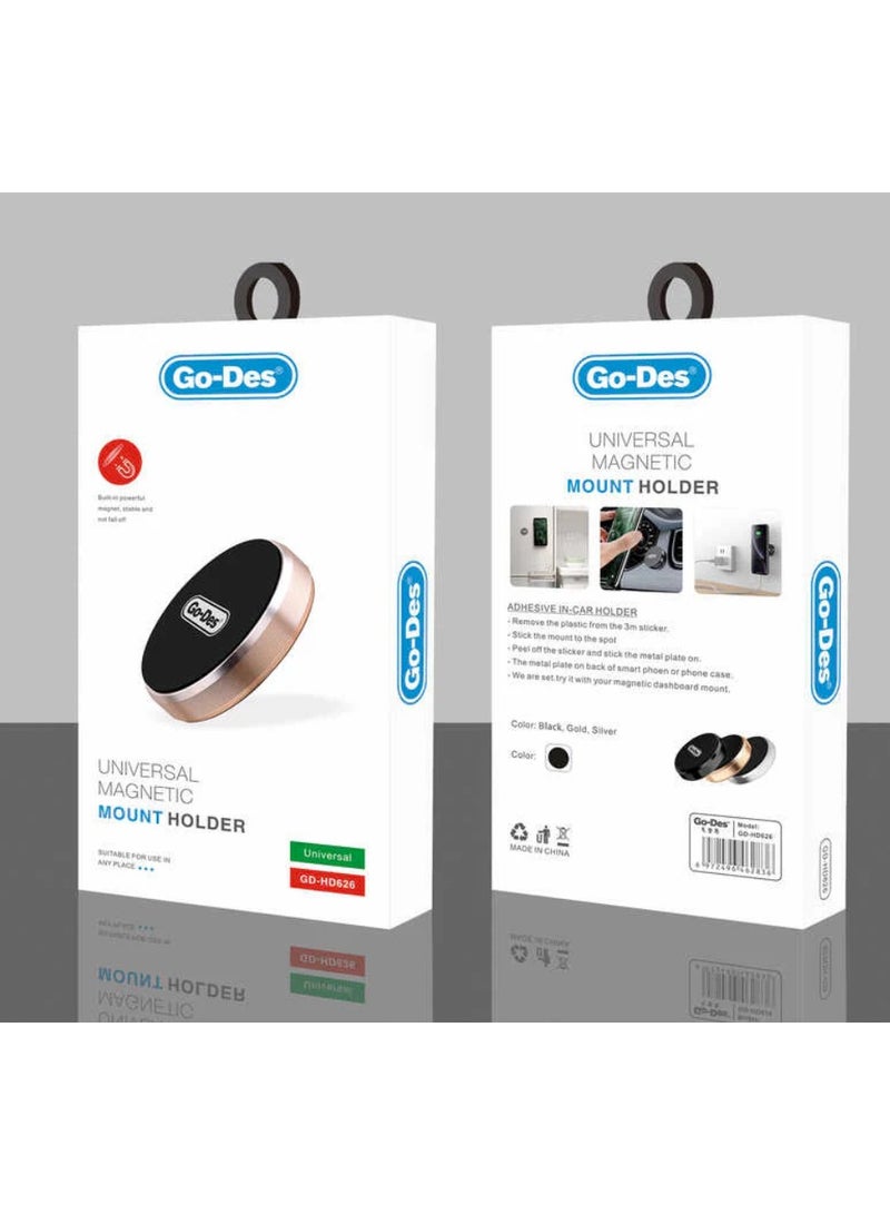 GO-DES Go Des GD-HD626 In-Car Magnetic Phone Holder Adhesive Design - Image 1