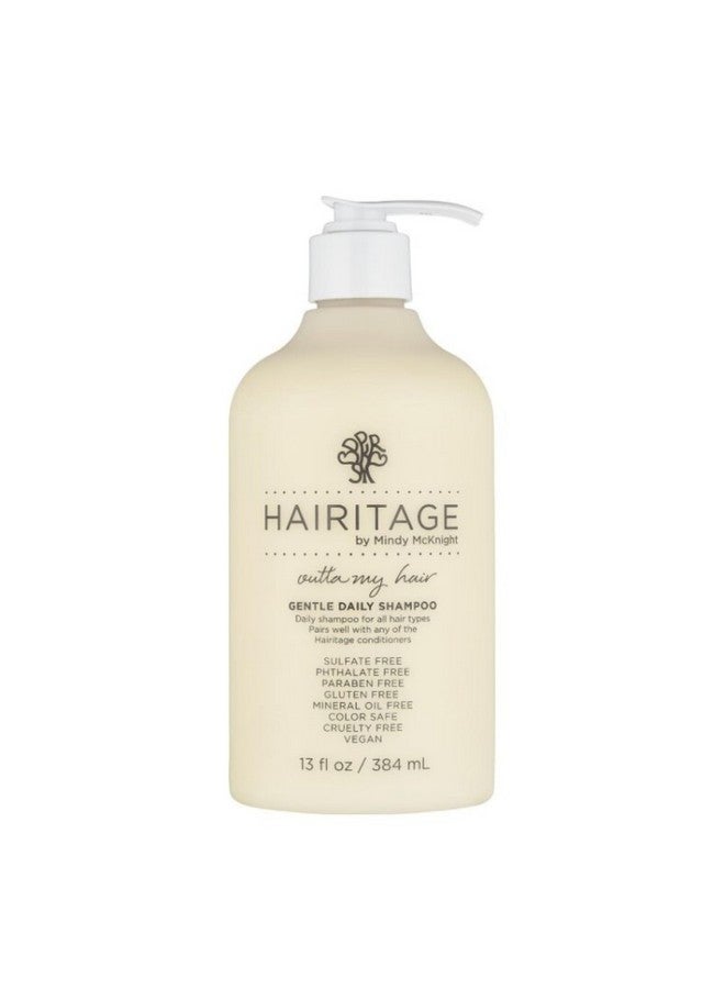 Hairitage Gentle Daily Hydrating and Moisturizing Shampoo For Dry Hair with Jojoba Oil + Aloe Vera - Ultra-Mild + Moisture-Rich - Improves Dry, Brittle Strands, 13 fl. oz. - Image 1