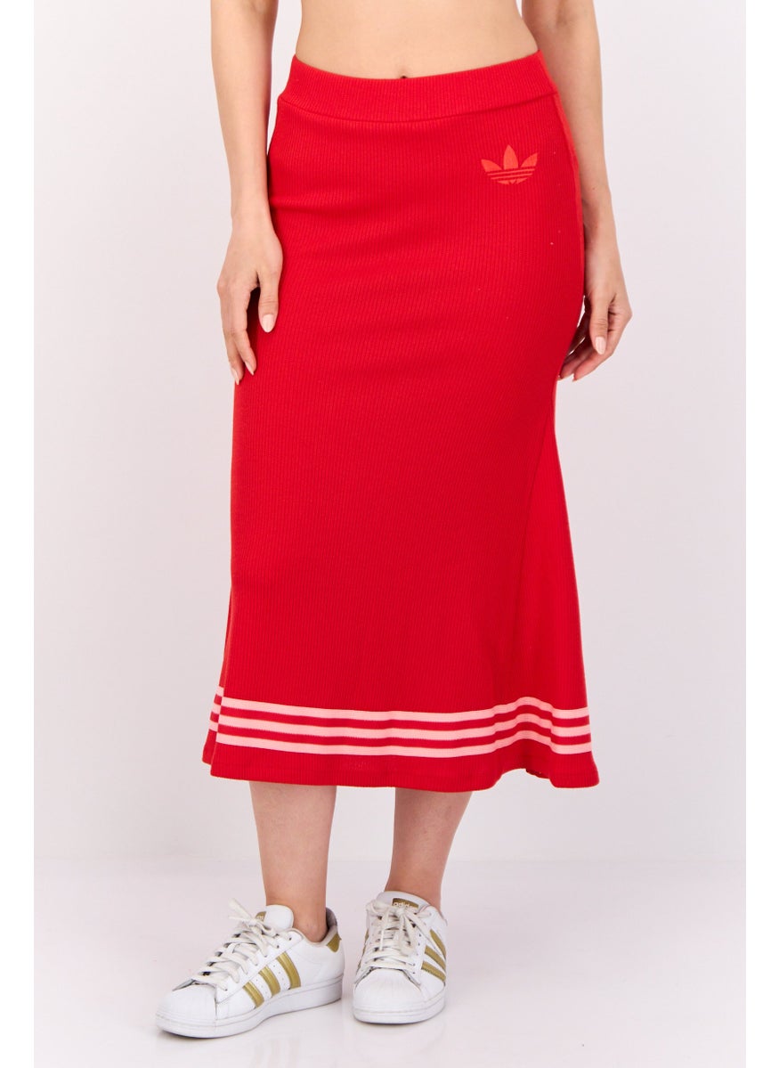 adidas Originals Women Sportswear Fit Outdoor Midi Skirts, Red  - Image 1