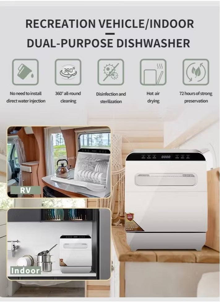 Countertop Dishwasher, Installation-Free Automatic Dishwasher, 4 Programs, High Temp Disinfection and Hot Air Drying for 6 People - pzsku/Z9354A40DAFB60D0A3320Z/45/_/1739259701/aa66a469-d256-4e93-8c55-276f1b7bbc7a