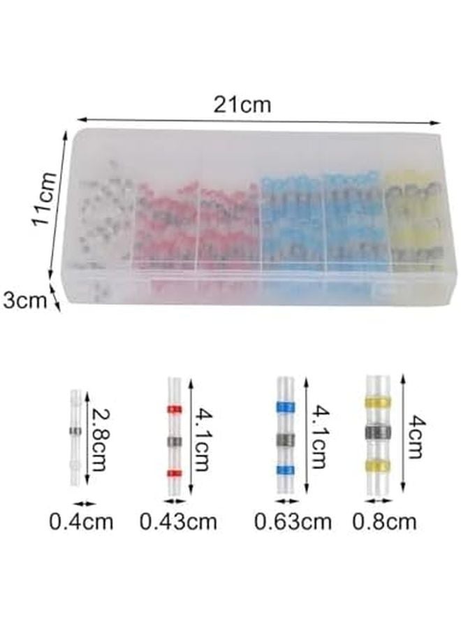 240 قطعة من مجموعة موصلات الأسلاك الملحومة القابلة للانكماش بالحرارة باللون الأحمر والأزرق والأصفر للسيارات والمراكب - Image 3