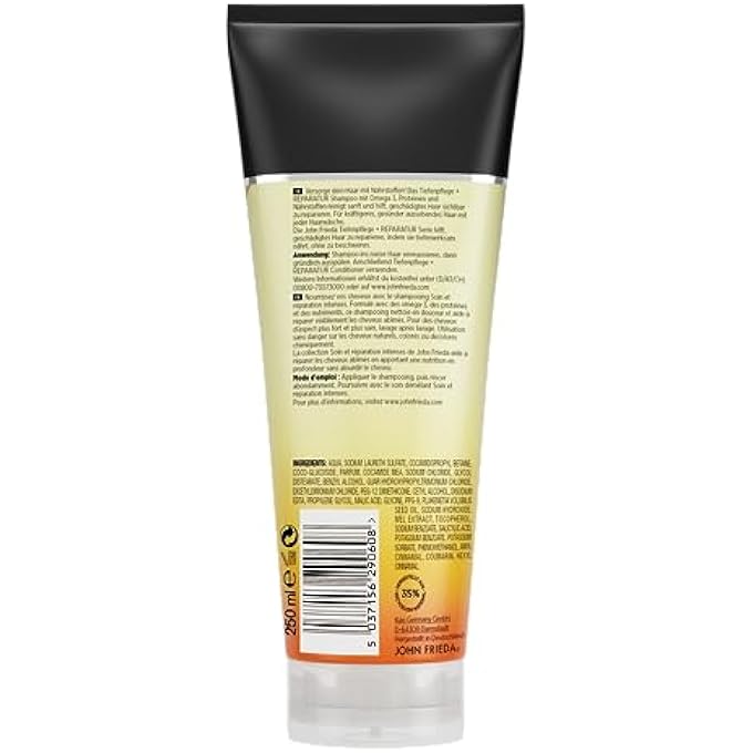 John Frieda DEEP CARE + REPAIR SHAMPOO - CONTENT 250 ML - DEEP CLEANING & REPAIR - FOR DAMAGED, EXTREMELY DAMAGED HAIR - Image 2