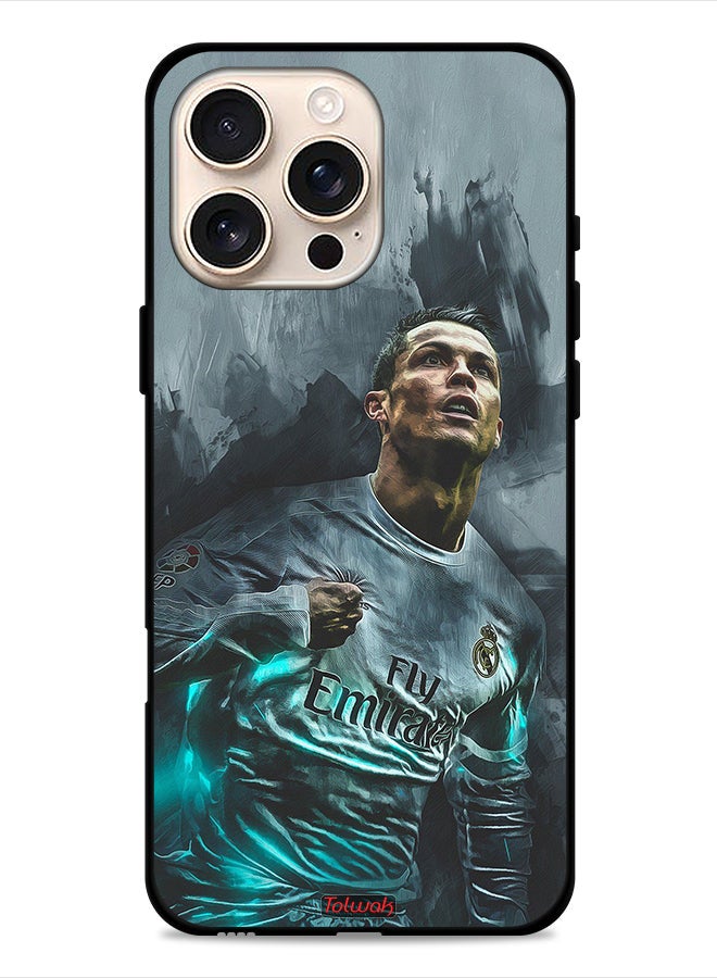 Tolwak Apple iPhone 16 Pro Protective Case Cover Cristiano Ronaldo Art - Image 1