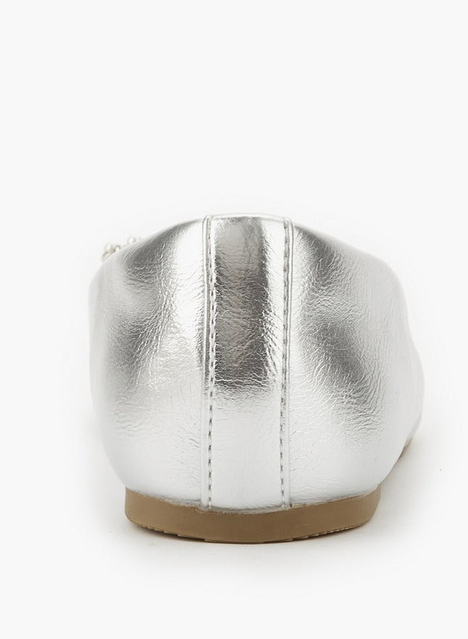 Celeste Girls Embellished Bow Ballerina Shoes Ramadan Collection - Image 5