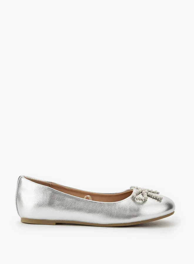 Celeste Girls Embellished Bow Ballerina Shoes Ramadan Collection