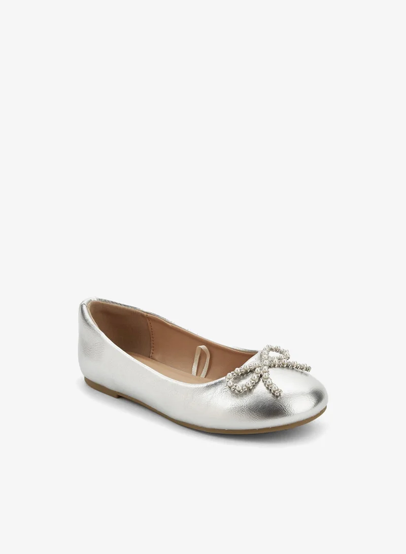 Celeste Girls Embellished Bow Ballerina Shoes Ramadan Collection