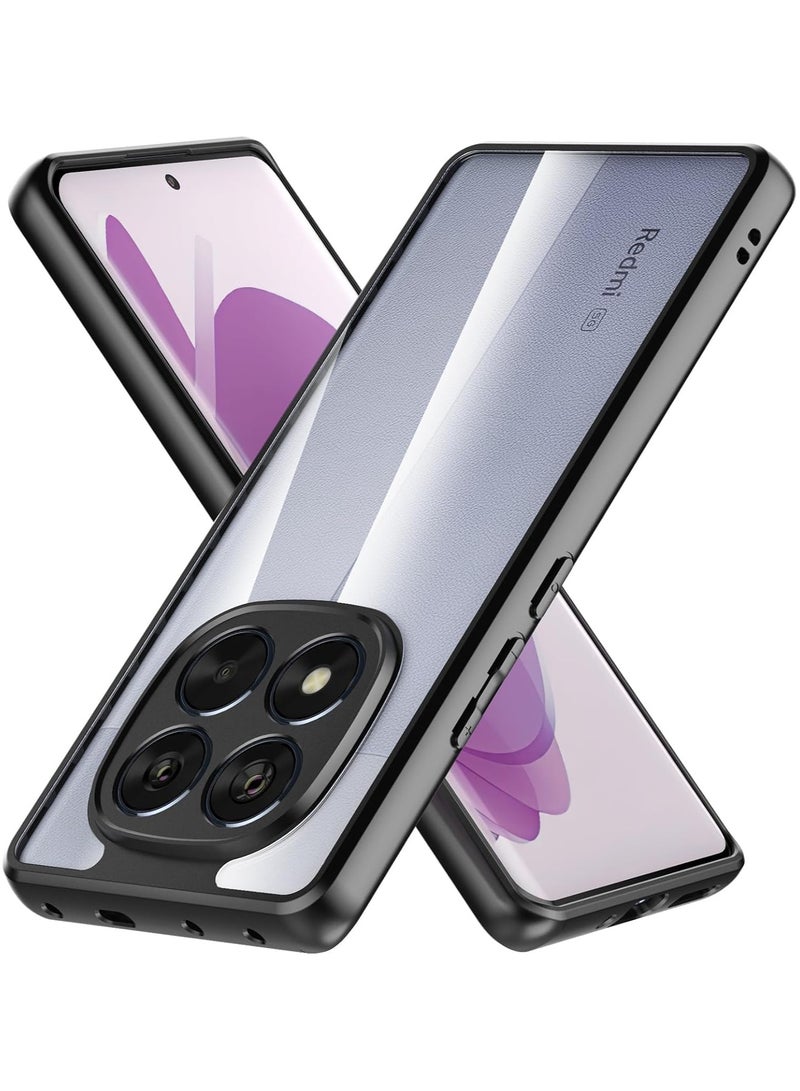 Bumper Protective Case For Xiaomi Redmi Note 14 Pro Plus 5G Silicone TPU Bumper Ultra Durable Ultra-Safe Camera Optimum Solution (Black)  - Image 1
