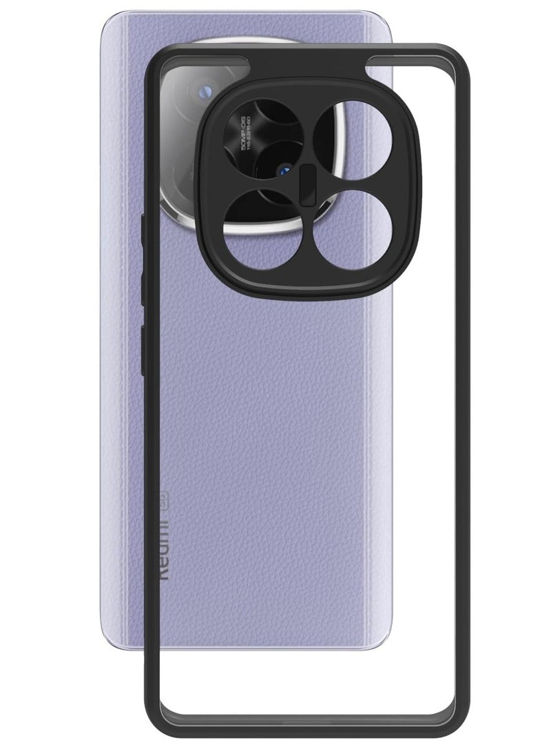 ماركة غير محددة - جراب حماية ممتص للصدمات لهاتف Xiaomi Redmi Note 14 Pro Plus 5G مصنوع من مادة TPU السيليكونية فائقة المتانة والآمنة للغاية مع حل مثالي للكاميرا (أسود) - Image 1