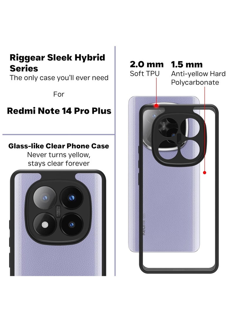 ماركة غير محددة - جراب حماية ممتص للصدمات لهاتف Xiaomi Redmi Note 14 Pro Plus 5G مصنوع من مادة TPU السيليكونية فائقة المتانة والآمنة للغاية مع حل مثالي للكاميرا (أسود) - Image 1