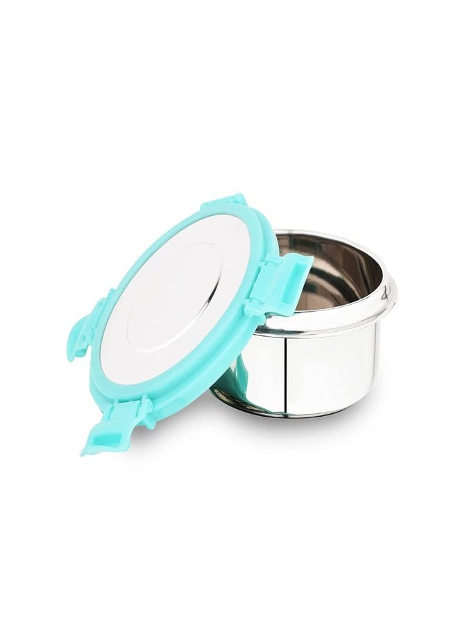 OMAZING KITCHEN Stainless Steel Fusion Lock Lunch Box with Lid | Tiffin Box | for School and Office Multicolor (250 ml, Pack of 2) - Image 2