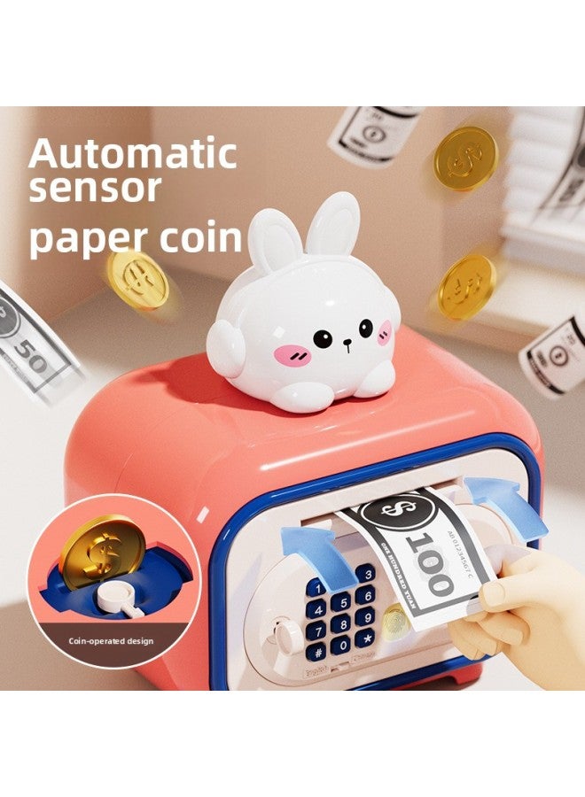 Children's Cartoon Piggy Bank Large Capacity Multi-function Dual-mode Unlocking Automatic Induction Roll Money Savings Toy-Color:Pink Piggy Bank [plus Rechargeable Battery Screwdriver] - Image 4