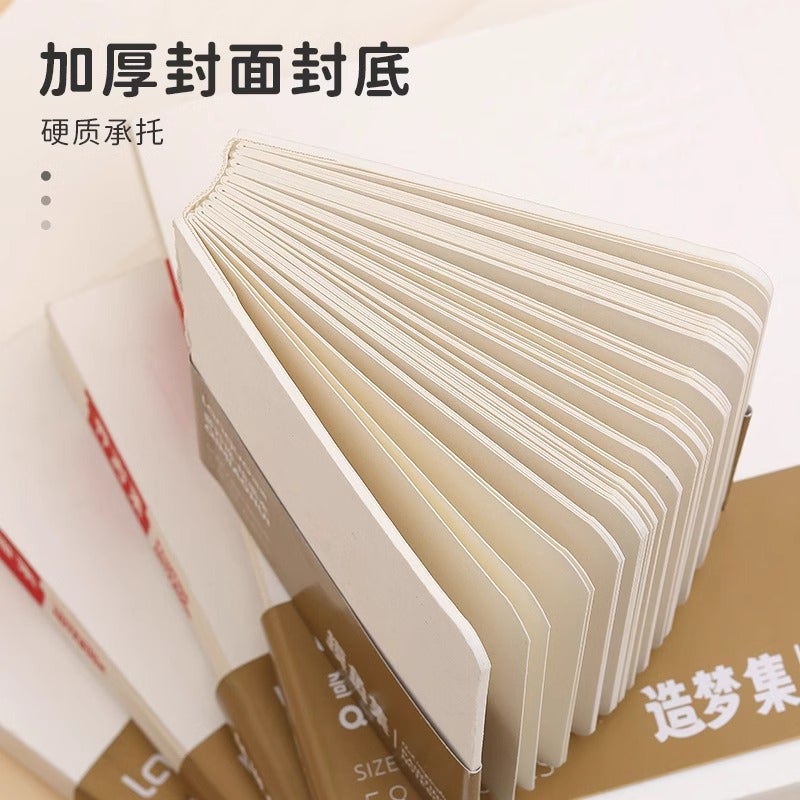 Painting Notebook Square High-Value Blank Hand Ledger Portable Notepad Watercolor Marker Pen Painting Book - Image 5