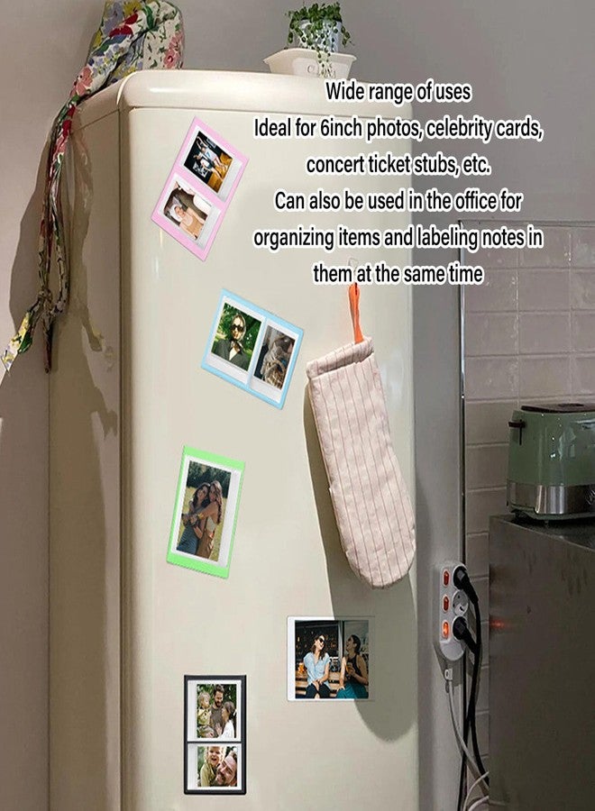 Bewinner 5PCS Refrigerator Magnetic Picture Magnetic Picture Frame, Strong Magnetic Photo for 6 inch Photos with Transparent Cover - Image 5