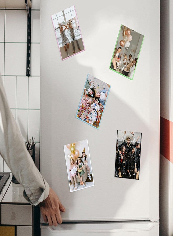 Bewinner 5PCS Refrigerator Magnetic Picture Magnetic Picture Frame, Strong Magnetic Photo for 6 inch Photos with Transparent Cover - Image 2