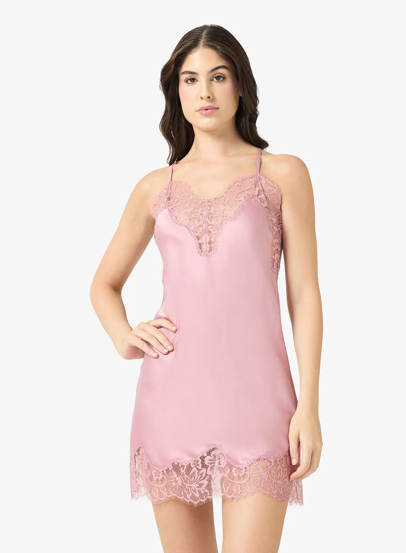 هانك مولر قمصان نوم ساتان دانتيل فاليري