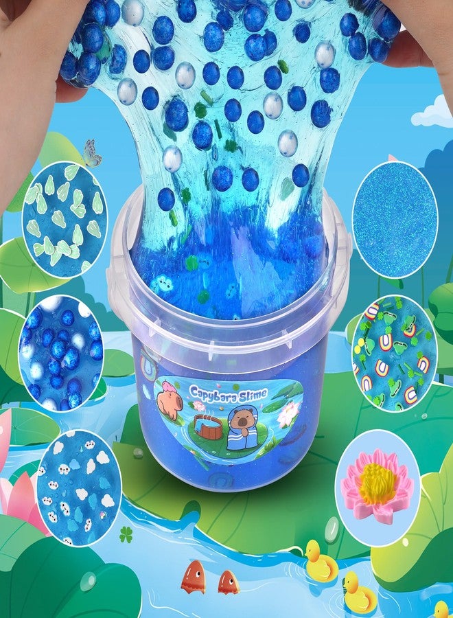 Joytry Capybara Slime Kit 10oz, Big Clear Slime Bucket for Kids 8-12 with 8 Packs Add-ins (Including Clay), Soft and Non-Sticky Kids Slime Toys, ASMR, Perfect Birthday Easter Gifts for Boys Girls - Image 2