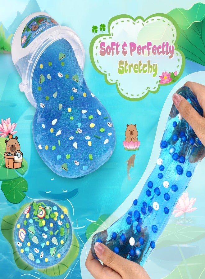 Joytry Capybara Slime Kit 10oz, Big Clear Slime Bucket for Kids 8-12 with 8 Packs Add-ins (Including Clay), Soft and Non-Sticky Kids Slime Toys, ASMR, Perfect Birthday Easter Gifts for Boys Girls - Image 3