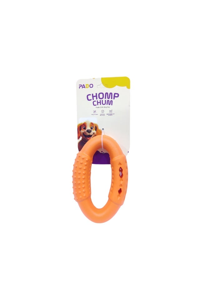 Pado Chomp Chum Oval Eva Toy - Orange-15x10cm