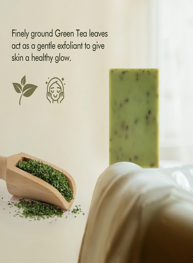PALFICAB Green Tea Soap, Natural Bath Soap with Tea Leaves, Coconut Oil, Shea Butter, Homemade - Vegan Bar Soap with Cold Pressed For Face and Body, Help Moisturizing Soften Dry Skin, 2 Bars - Image 4