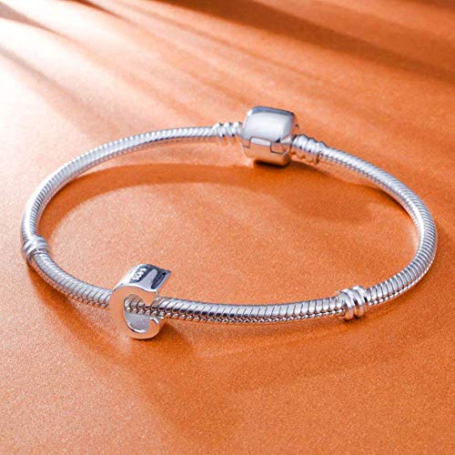 SOUKISS Alphabet Charms Authentic 925 Sterling Silver Letter Initial A-z Alphabet Beads for Christmas Mothers Gifts (C) - Image 3