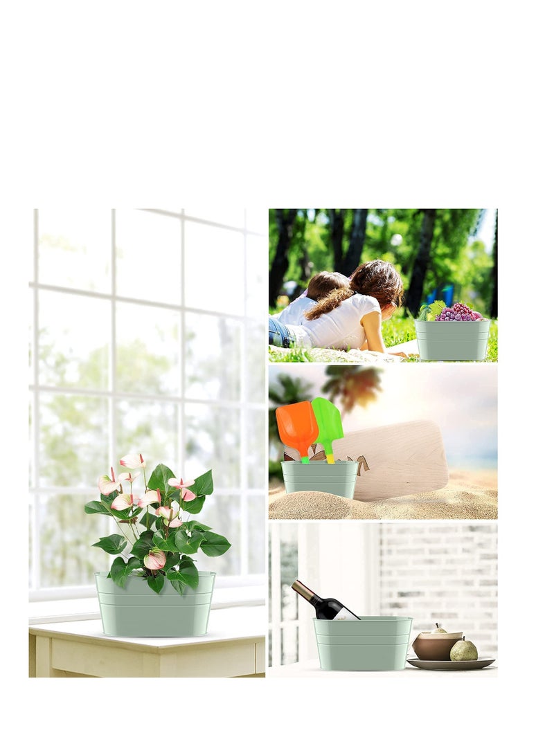 SYOSI Hanging Plant Pots Double-Hook Flower Pots Metal Garden Hanging Planters Outdoor wall Over Fence Home Balcony Decoration - Image 5