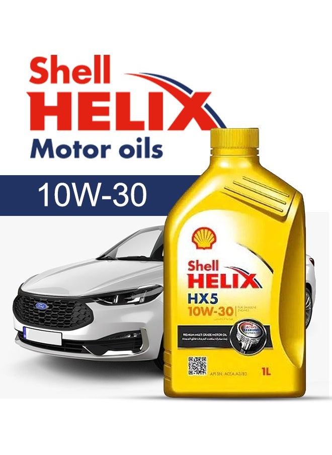 Shell Engine Oil – For FORD Escort  2024 - 2018، 4 Liter، viscosity 10w30 Shell - With Engine Oil Filter - 2018 2019 2020 2021 2022 2023 2024 