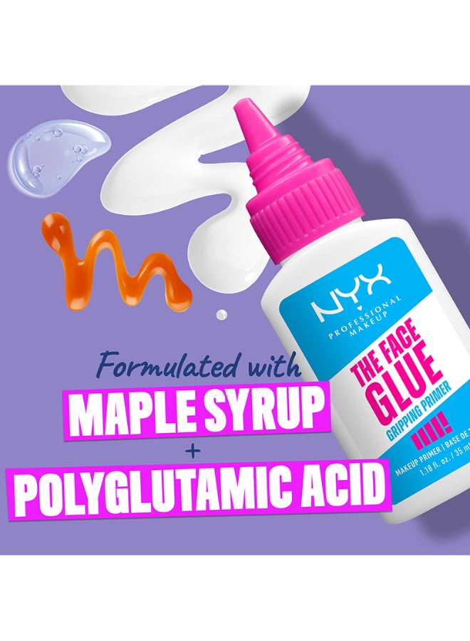 NYX Professional Makeup Buttermelt Powder Blush For The Butta + Smushy Matte Lip Balm Snuggle SZN + Gripping Face Glue Primer 35ml - Image 4