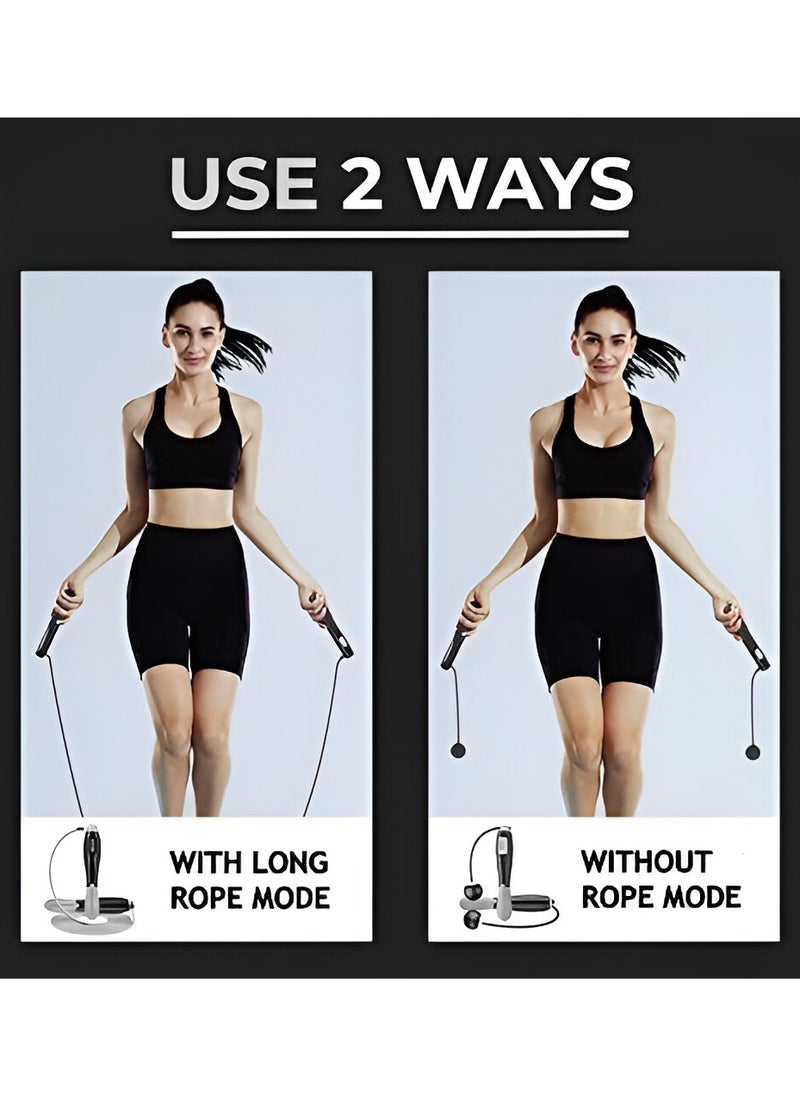 ESSENTIALS 360 - Digital Skipping Rope, Cordless Jump Rope Adjustable Length,360° Rotation Jumping Rope with Calorie Counter for Fitness, MMA, Gym, Exercise, Boxing - Image 1