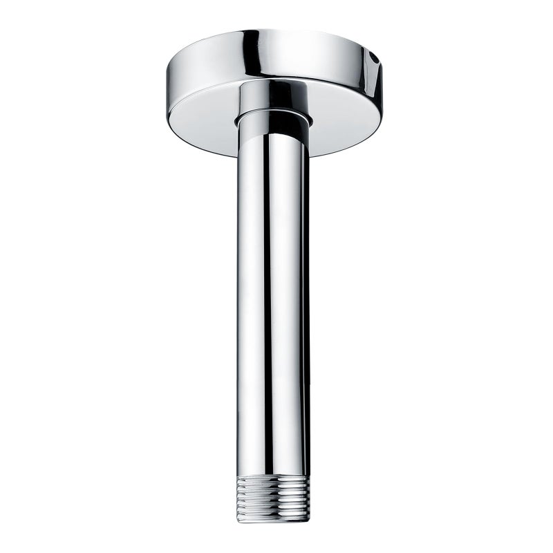 Purelux Ceiling Mount Shower Arm 6 Inches Water Outlet PJ0611 Made of Stainless Steel Straight Shower Arm with Gasket Flange Chrome Finish