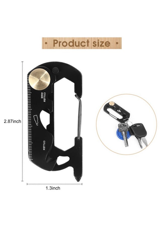 CCLIFE - CCLife EDC Multifunction Keychain Pocket Tool,Stainless Steel Multi-Purpose Carabiner with Bottle Opener, Wrench, Screw Driver, etc. - Image 1