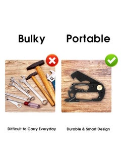 CCLIFE CCLife EDC Multifunction Keychain Pocket Tool,Stainless Steel Multi-Purpose Carabiner with Bottle Opener, Wrench, Screw Driver, etc.  - Image 3