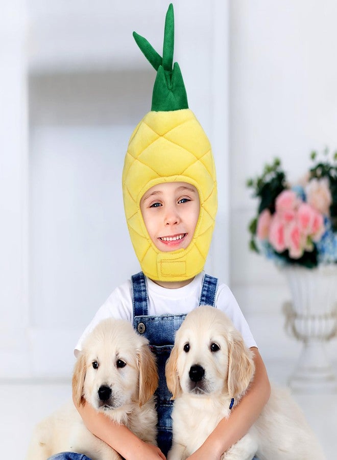 أموسفون قبعة أناناس من أموسفن، قبعة لطيفة، قطيفة مبتكرة، غطاء رأس على شكل فاكهة، لحفلات الهالوين التنكرية - Image 5