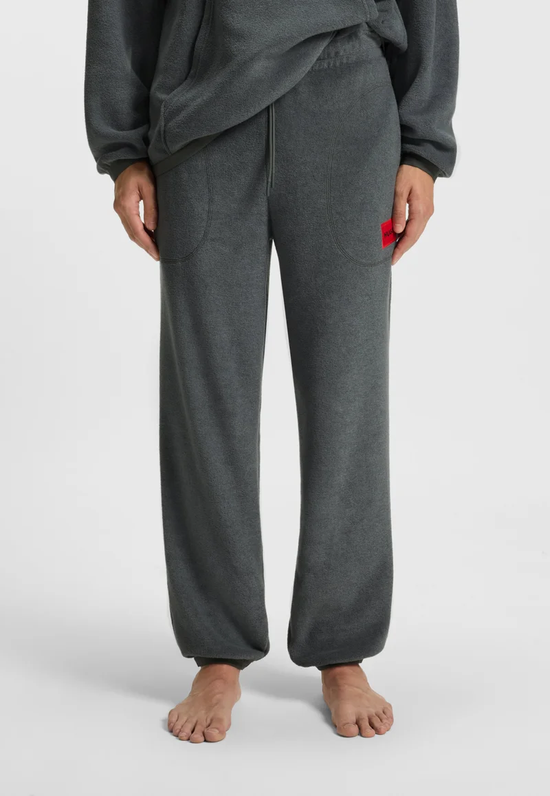 هوجو Relaxed-fit fleece tracksuit bottoms with red logo label