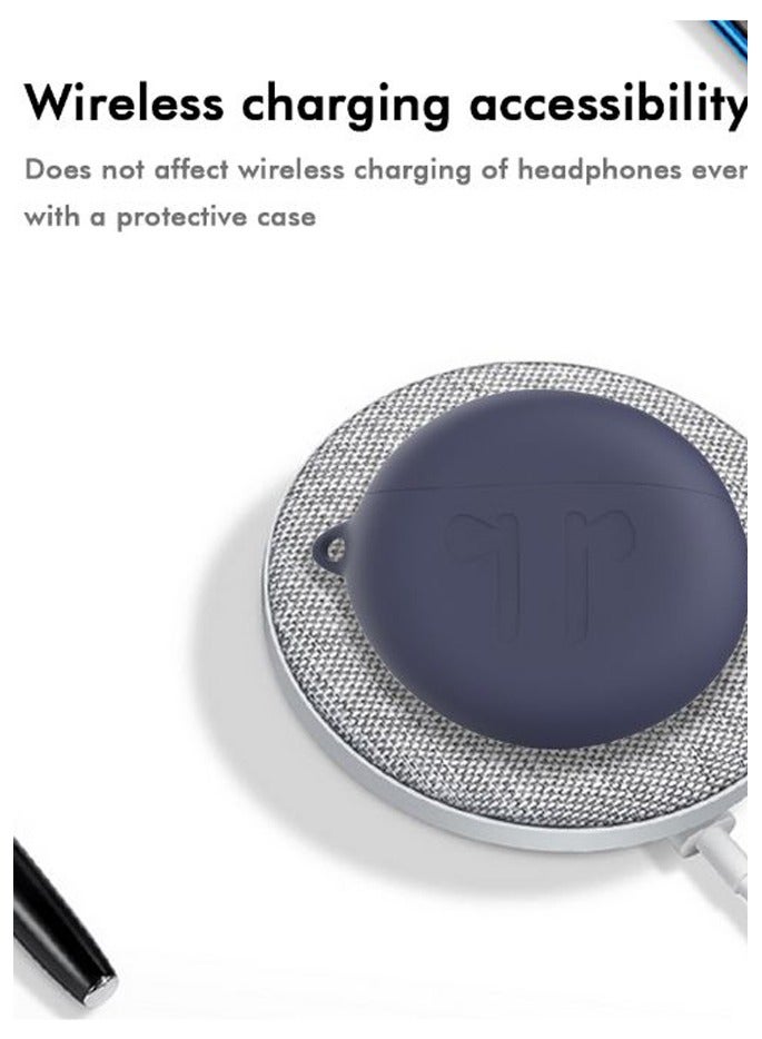 Silicone Shockproof Headset Cover For Huawei FreeBuds 3 Dark Blue - Image 3