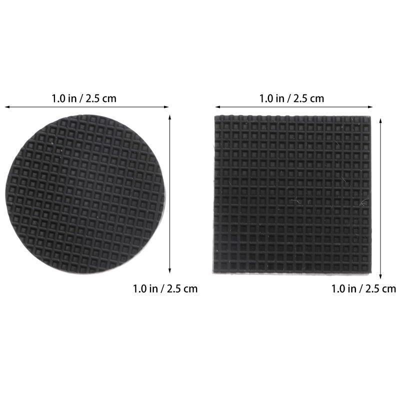 32 Pcs Black Square Silicone Furniture Slider Pads Self Adhesive Chair Leg Protectors - Image 3