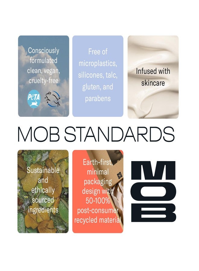 MOB Beauty Cream Clay Eyeshadow M145 - Champagne Shimmer | Skincare-Infused, Vegan, Blendable Cream-to-Velvet Finish, Buildable Pigment, Clean Eyeshadow in Sustainable, Biodegradable Compact - Image 5