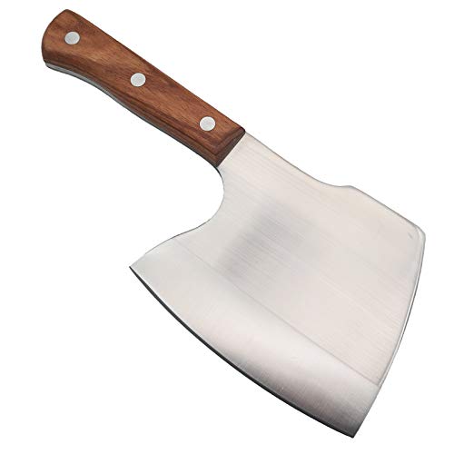 Kitory Meat cleaver for Bone Cutting, Super Massive Heavy Duty Axe Shape Butcher Kitchen Knife especially for big beef caw bones and frozen meat breaking, 2024 Gifts - Image 3