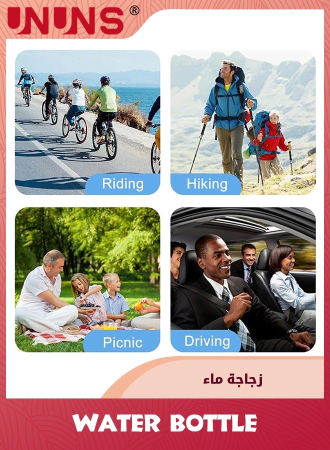 UNUNS Water Bottles Set,3pcs Insulated Water Bottles With Drinking Time Straw,300ML/700ML/2000ML Fitness Bottle For Family,Office,Gym Outdoor Travel - Image 3