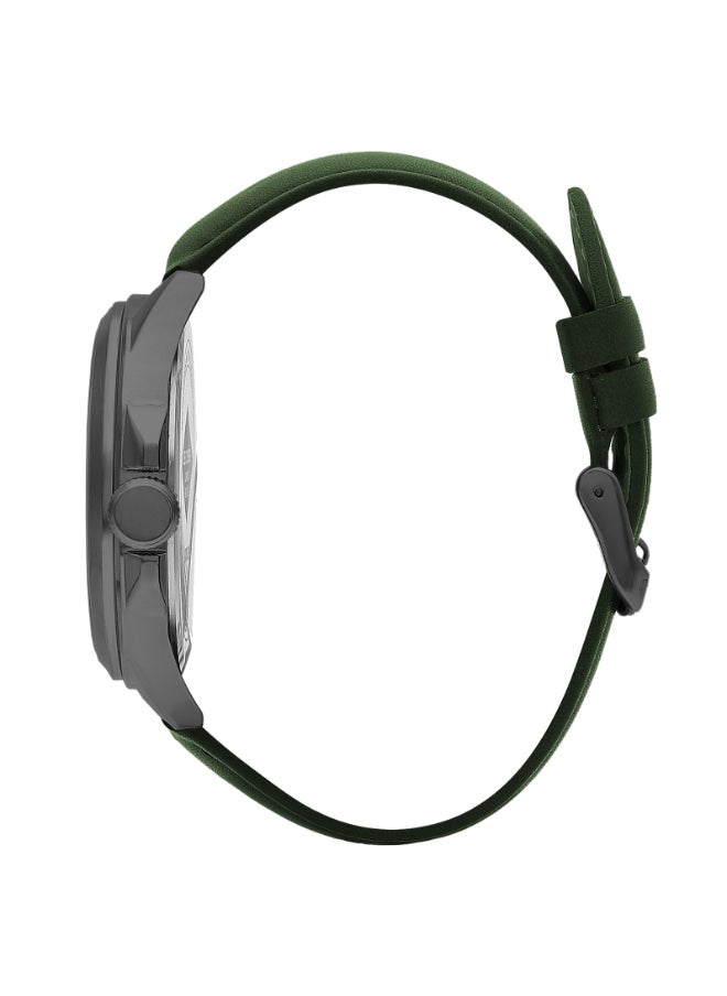 Lee Cooper - Lee Cooper LC07858.077 Men's Analog Display Watch & Leather Strap Green - Image 1