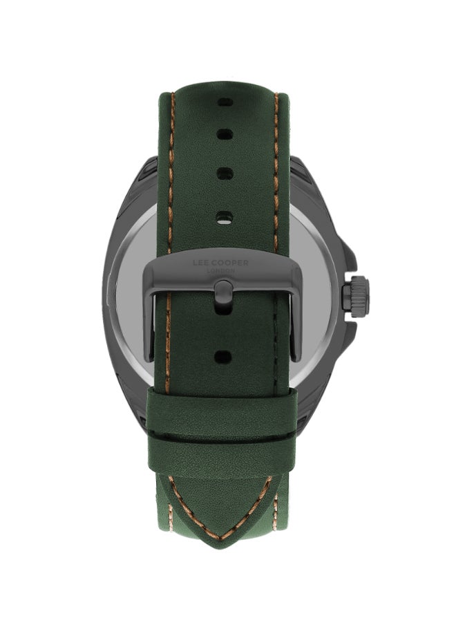Lee Cooper - Lee Cooper LC07858.077 Men's Analog Display Watch & Leather Strap Green - Image 1