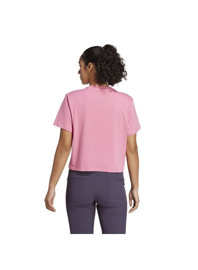 adidas Originals adidas Puzzle Tee Pink Hiking T-Shirts 2XS - Image 5