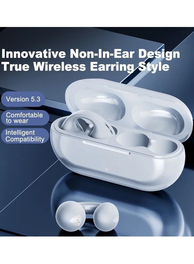 Bone Conduction Headphones with Ear Clip, Wireless Bone Conduction Headphones Bluetooth Mini Open Ear Bone Conduction Buds Wireless Bluetooth Earphones - Image 2